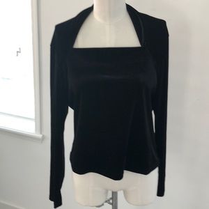 Jonden Black Velvet Top